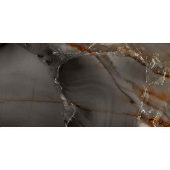 Πλακάκι Black Onyx Full Lappato 60Χ120 Μαύρο Γυαλιστερό